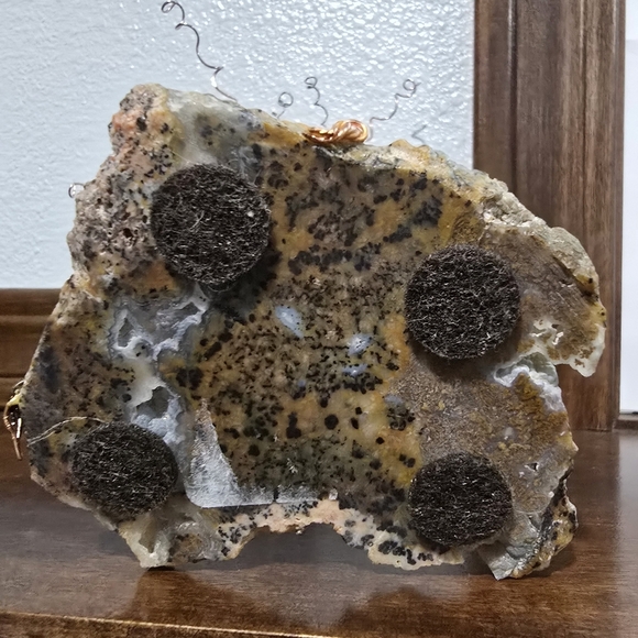 Vintage Brass Copper Twisted Wire Tree Stone Base Handmade - Picture 4 of 4